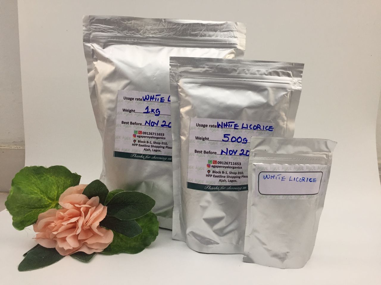 White Licorice Powder, Cosmetic Ingredient