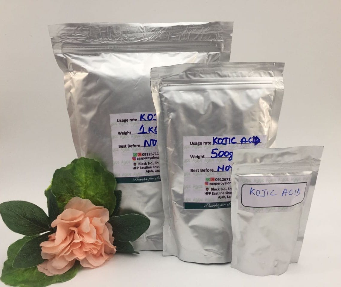 Kojic Acid Powder water-soluble cosmetic active powder for serums creams lotions gels masks and radiance-focused formulations