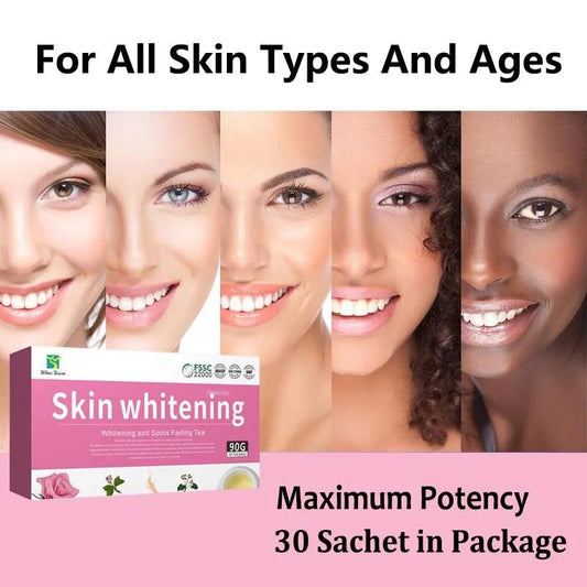 Skin Whitening and Spots Fading Tea (30 Teabags), Herbal Tea for Skin Brightening, Anti-Aging and Clearing Dark Spots