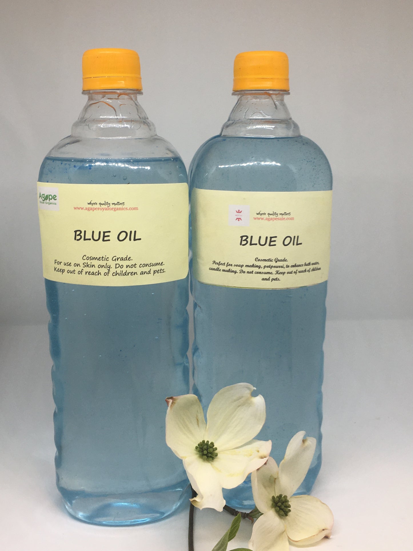 Blue organic whitening oil for soap, creams, and scrub