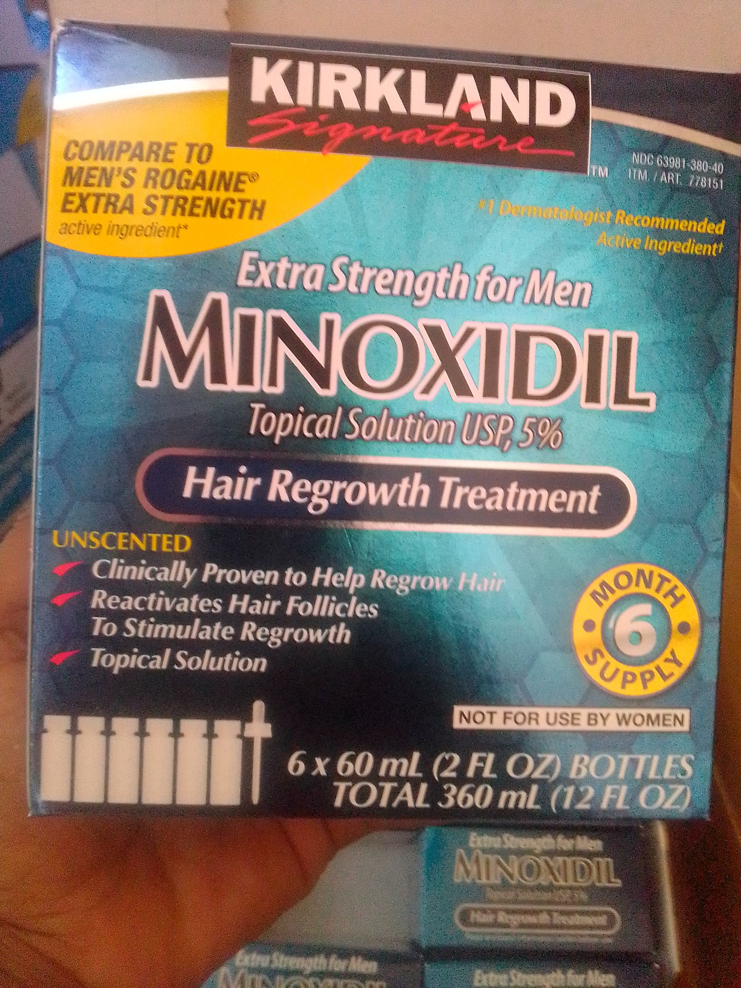60 MONTHS KIRKLAND MINOXIDIL MENS HAIR LOSS